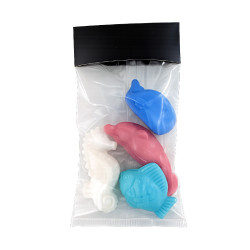 Sachet de 4 savons forme "Animaux de la mer"